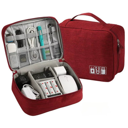 Cable Storage Bag Waterproof Digital Electronic Organizer Portable USB Data Line Charger Plug Storage Bag Travel Cable Organizer