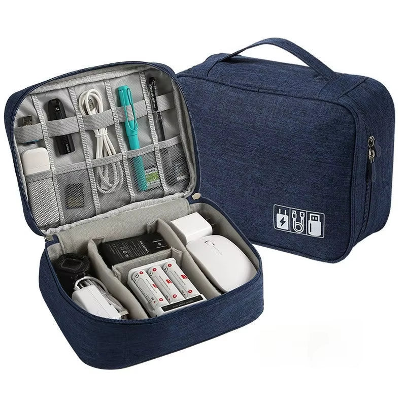 Cable Storage Bag Waterproof Digital Electronic Organizer Portable USB Data Line Charger Plug Storage Bag Travel Cable Organizer