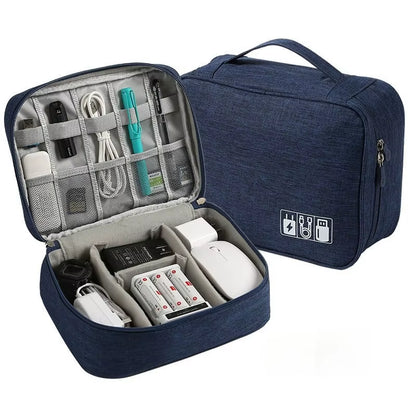 Cable Storage Bag Waterproof Digital Electronic Organizer Portable USB Data Line Charger Plug Storage Bag Travel Cable Organizer