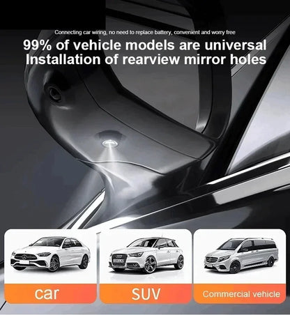 1Pair Car Angel Wings Welcome Light Dynamic Rearview Mirror Carpet Light Led Ambient Light Decorative Atmosphere 12V Universal